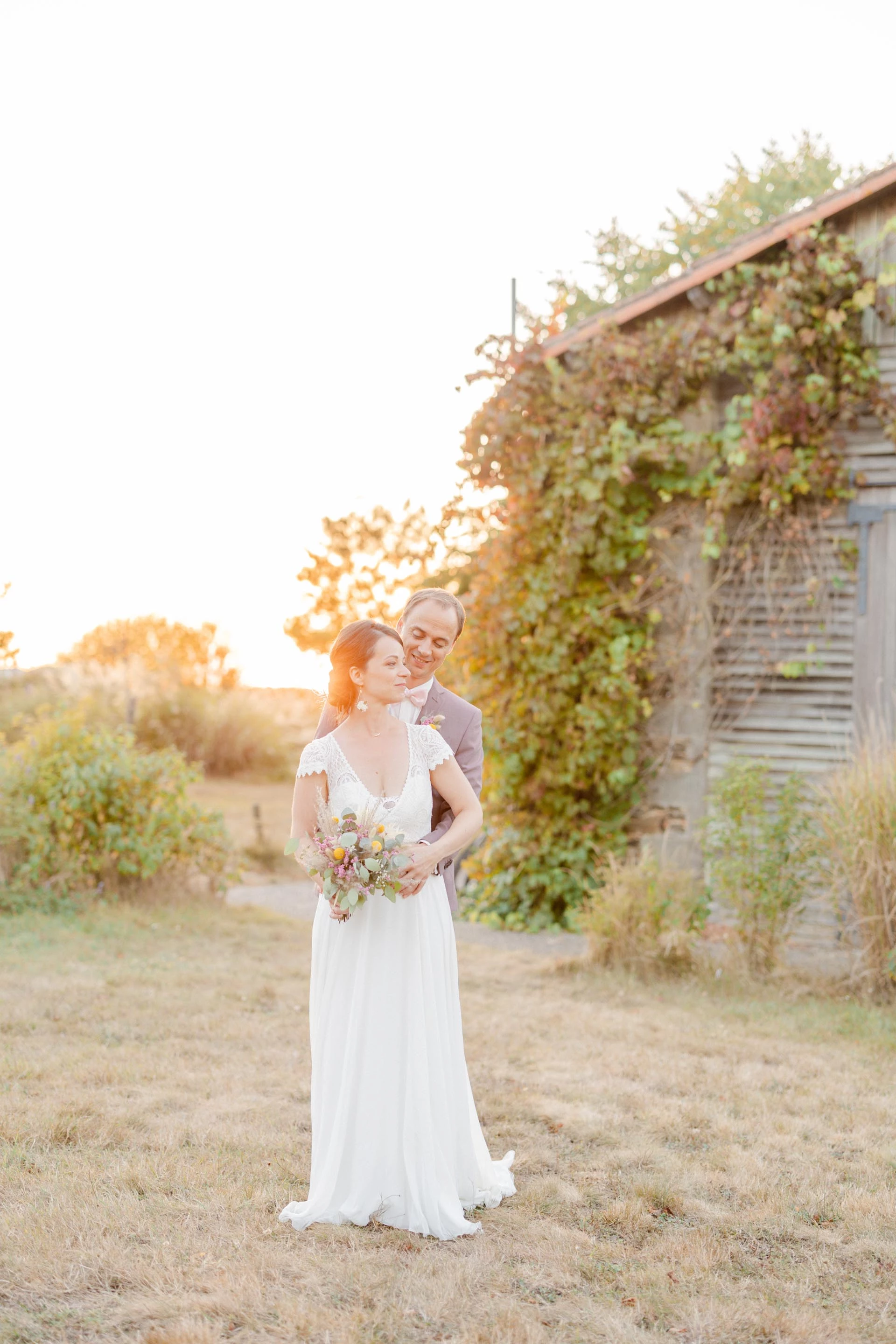 robe événement bonheur mariage marron
